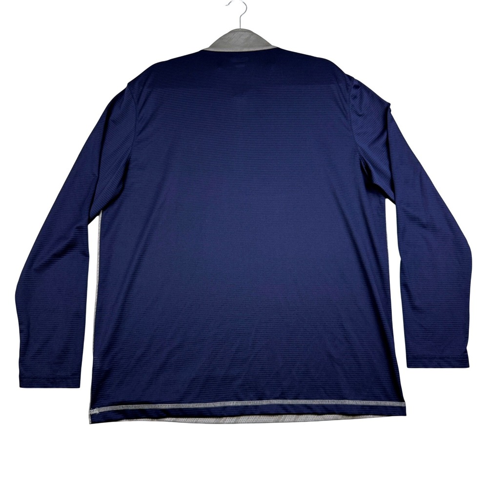 New England Patriots NFL Team Apparel TX3 Cool 1/4 Zip Shirt Mens XL Gray Blue - Picture 2 of 10